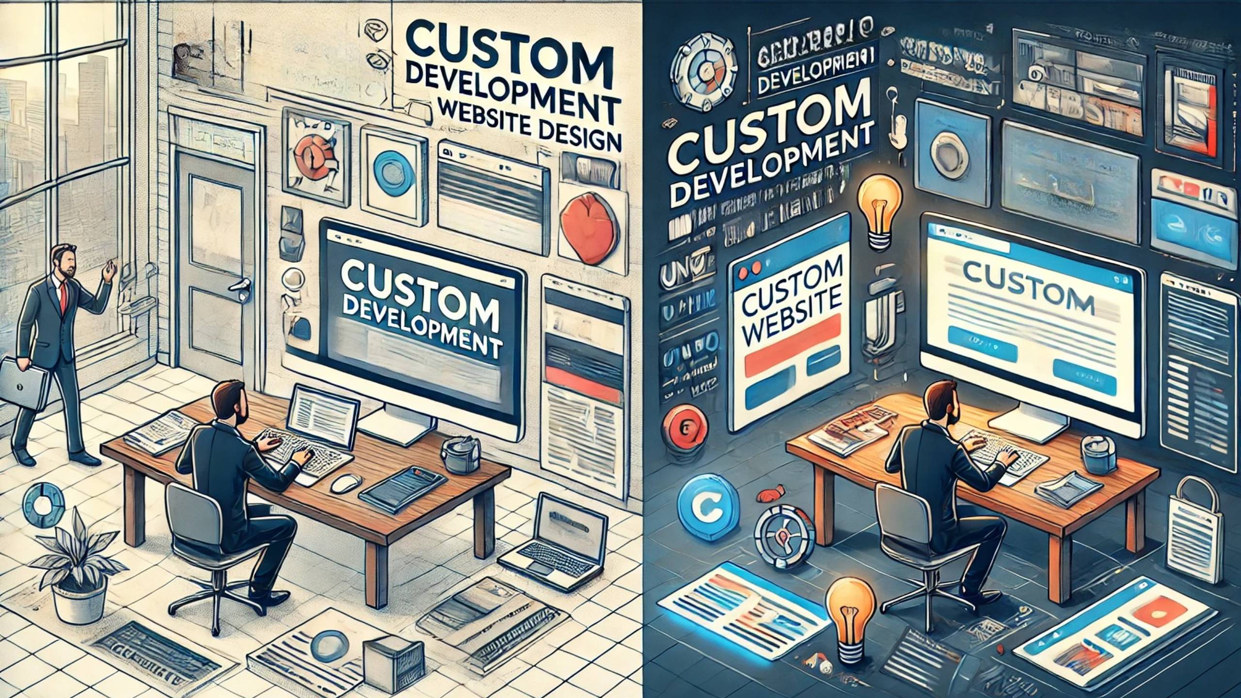 Why custom development is important for businesses and how it stands out from template-based websites-ekhlasdesigns